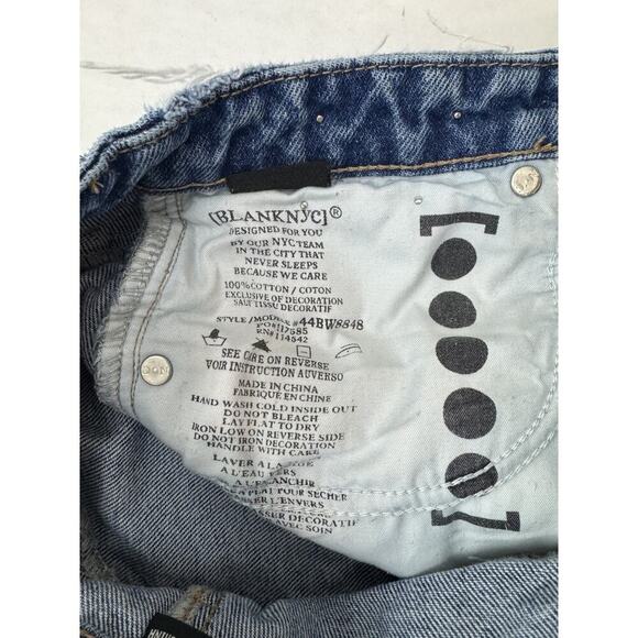 Grunge Y2K Blank NYC VTG High Rise Shorts Sz 28 The Barrow Denim Distressed 27 - Picture 9 of 9